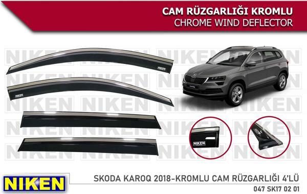 KAROQ KROMLU CAM RÜZGARLIĞI ARACA ÖZEL 2018 2019 2020 2021 2022 2023 2024  - Image 1