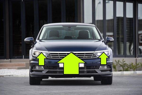 PASSAT B8.5 FAR ÜSTÜ ÇITA KROM 3 PARÇA 2019 2020 2021 2022 2023 - Image 1
