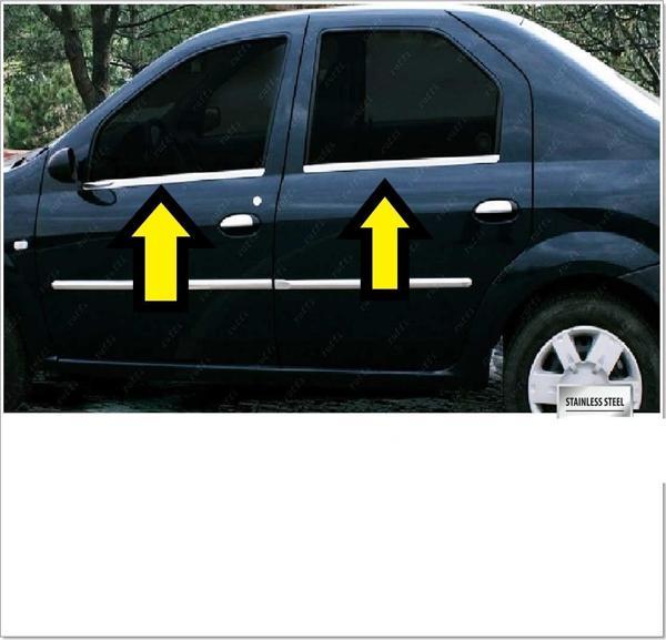 LOGAN SEDAN CAM ÇİTASI KROM 2005 2006 2007 2008 2009 2010 2011 2012 2013 2014 2015 2016 2017 2018 - Image 1