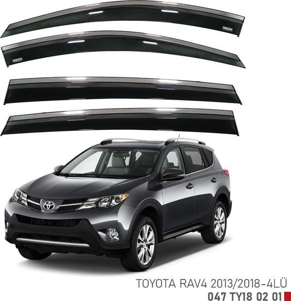 RAV 4 ARACA ÖZEL KROMLU CAM RÜZGARLIGI NİKEN 2013 2014 2015 2016 2017 2018 - Image 1