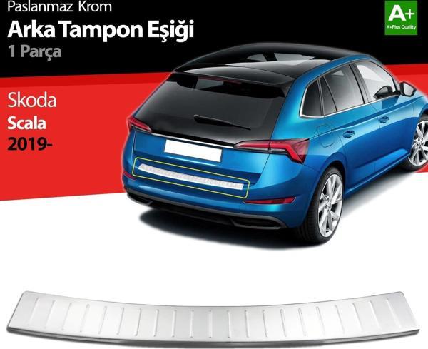 SKODA SCALA ARKA TAMPON EŞİĞİ KROM 2019 2020 2021 2022 2023 - Image 1