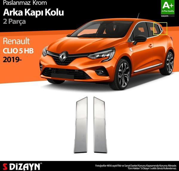 Renault Clio 5 Krom Kapı Kolu Arka 2 Prç. 2019 2020 2021 2022 2023 2024 2025 - Image 1