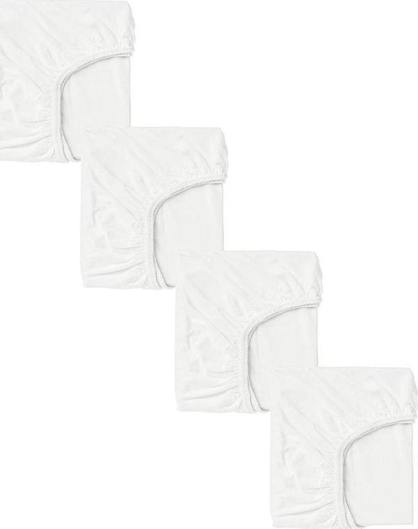 4 Adet Pamuklu ve Lastikli 60 x 120 x 15 cm Penye Bebek Çarşaf - Image 1