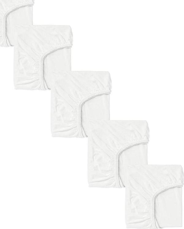5 Adet Pamuklu ve Lastikli 60 x 120 x 15 cm Penye Bebek Çarşaf - Image 1