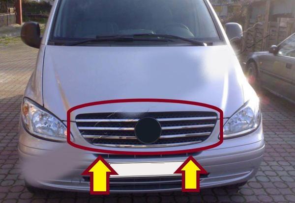 VİTO W639 ÖN PANJUR KROM 7 PRÇ 2003 2004 2005 2006 2007 2008 2009 2010 - Image 1