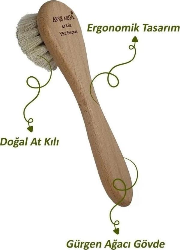 AYŞE ARGA Doğal At Kılı Yüz Fırçası - Image 1