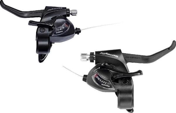 Shimano ST-TX800 3x8 Bisiklet Fren Vites Kolu Seti Siyah - Image 1