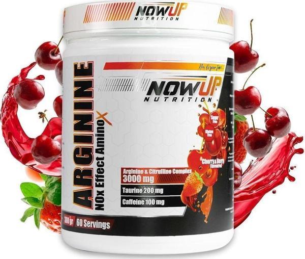 Nowup Nutrıtıon Arginine Nitric Oxide Effect Amino Asit / Vişne&Çilek Aromalı / 360Gr. / 60 Servis - Image 1