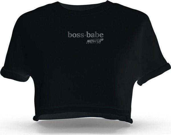 Nowup Nutrıtıon Boss Babe- Siyah Kadın Sporcu Crop - Image 1