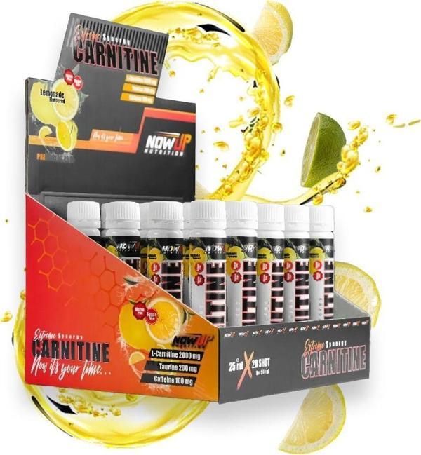 Nowup Nutrıtıon L-Carnitine-Limon Aromalı-Net 500Ml-Shot(25Ml-20Adet)Probiyotik Lif-Kilo Verme-Yağ Yakma-2000Mg - Image 1
