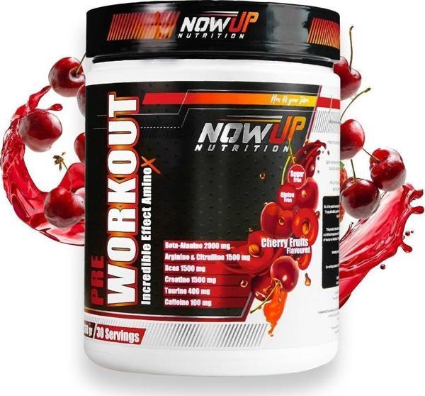 Nowup Nutrıtıon Pre- Workout Incredible Effect Amino Asit / Vişne Aromalı / 360 Gr. / 30 Servis - Image 1