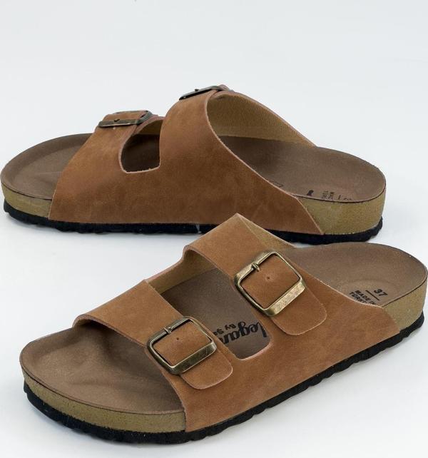 Eformoda Taba Kadın Aksesuarlı Terlik 1801 38 - Image 1