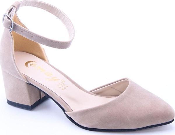 Eformoda Ten Süet Kadın Klasik Topuklu Ayakkabı 2670 37 - Image 1