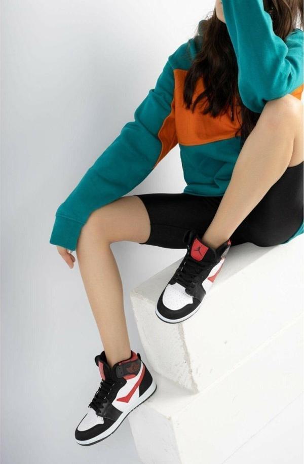 Eformoda Siyah Kırmızı Kadın Sneaker 8070 40 - Image 1