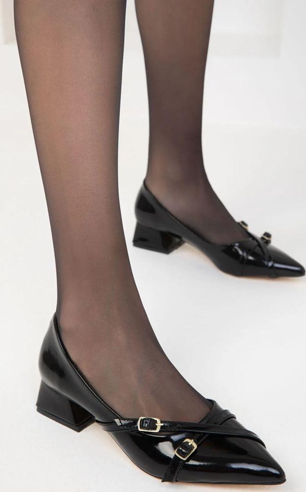 Eformoda Ten Kadın Kemerli Topuklu Ayakkabı Zr14 39 - Image 1