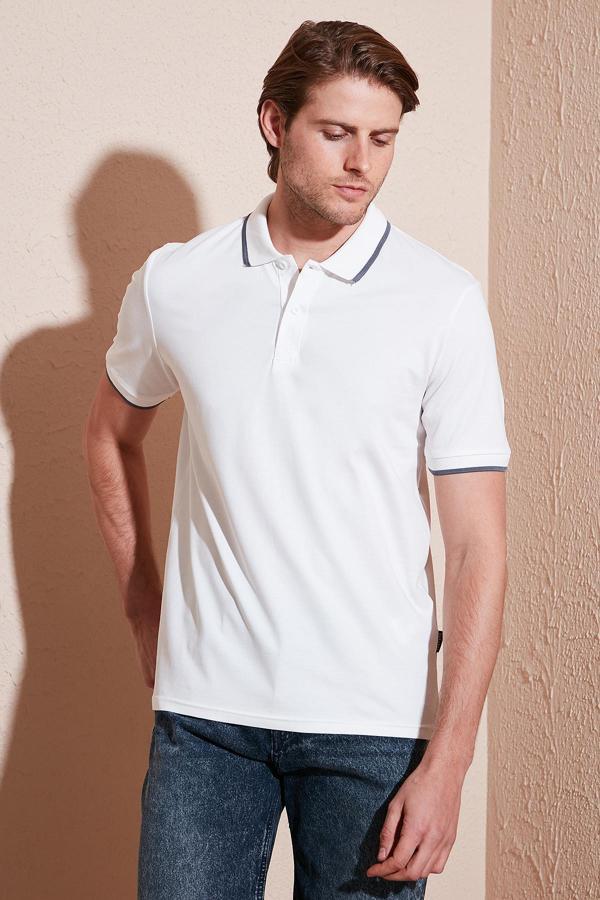 Buratti Pamuklu Regular Fit Erkek Polo Yaka T Shirt 5902063 BEYAZ - Image 1