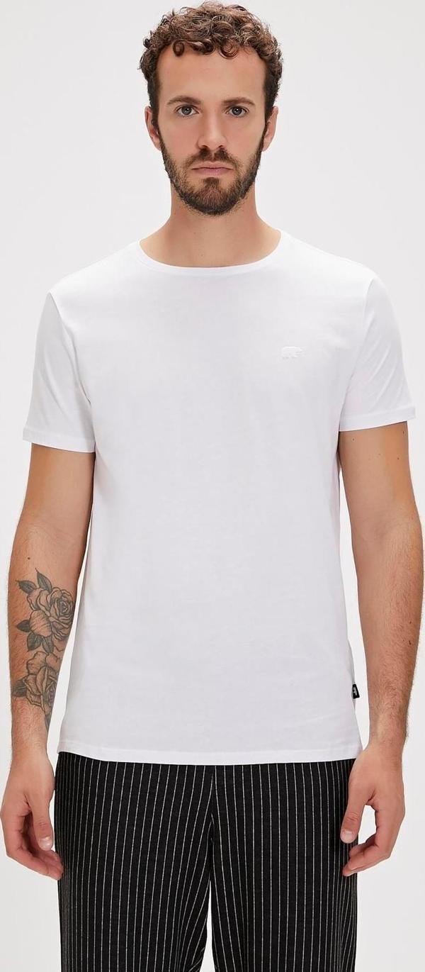 Bad Bear Solid T-Shirt Beyaz Basic Erkek Tişört - Image 1