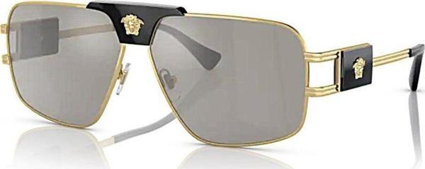 Versace Ve 2251 10026G 63 Erkek Gold Metal Aynalı Güneş Gözlüğü - Image 1