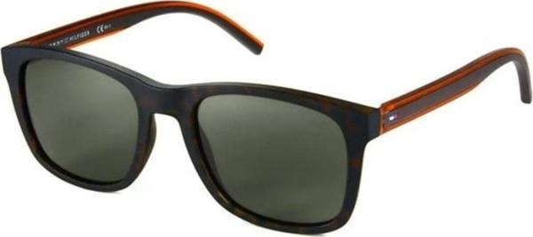 Tommy Hilfiger Unisex Siyah Dikdörtgen Güneş Gözlüğü - Image 1