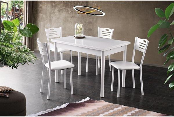 SMART MASA VE SMART SANDALYE TAKIMI, BEYAZ BEYAZ, 110x70 - Image 1