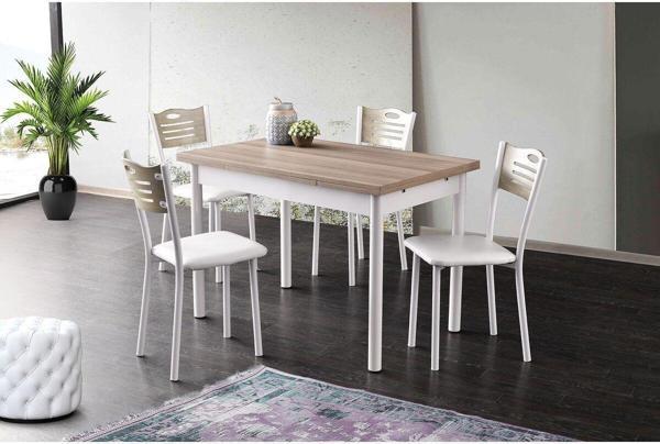 SMART MASA VE SMART SANDALYE TAKIMI, CORDOBA BEYAZ, 110x70 - Image 1