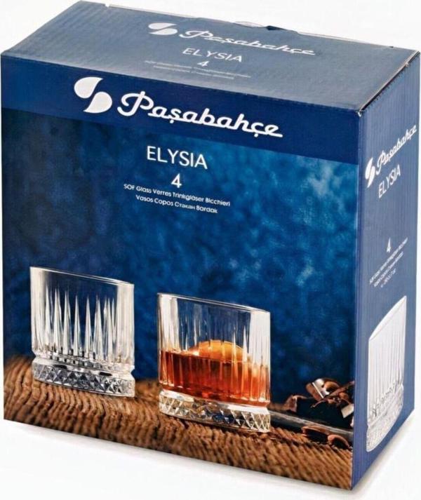 Paşabahçe 520014 elysia 4 lü viski bardak - viski meşrubat bardağı - Image 1