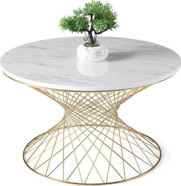 CESTİNO ORTA SEHPA, GOLD MARMO - Image 1