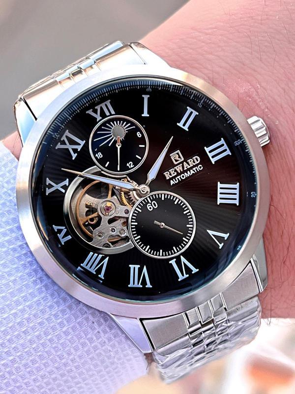 Reward Özel Tasarım Otomatik Mekanizma Çelik Kordon 5 Atm Suya Dayaknıklı Erkek Kol Saati ERW.146385 - Image 1