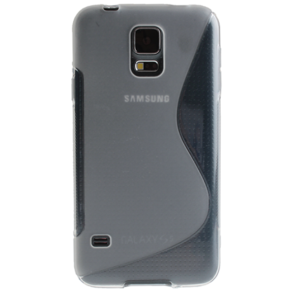 Galaxy S5 G900 ile Uyumlu S Desenli Silikon Kılıf Beyaz - Image 1