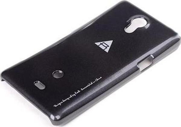 Xperia T LT30p ile Uyumlu Rock Slim Kauçuk Kılıf Siyah - Image 1