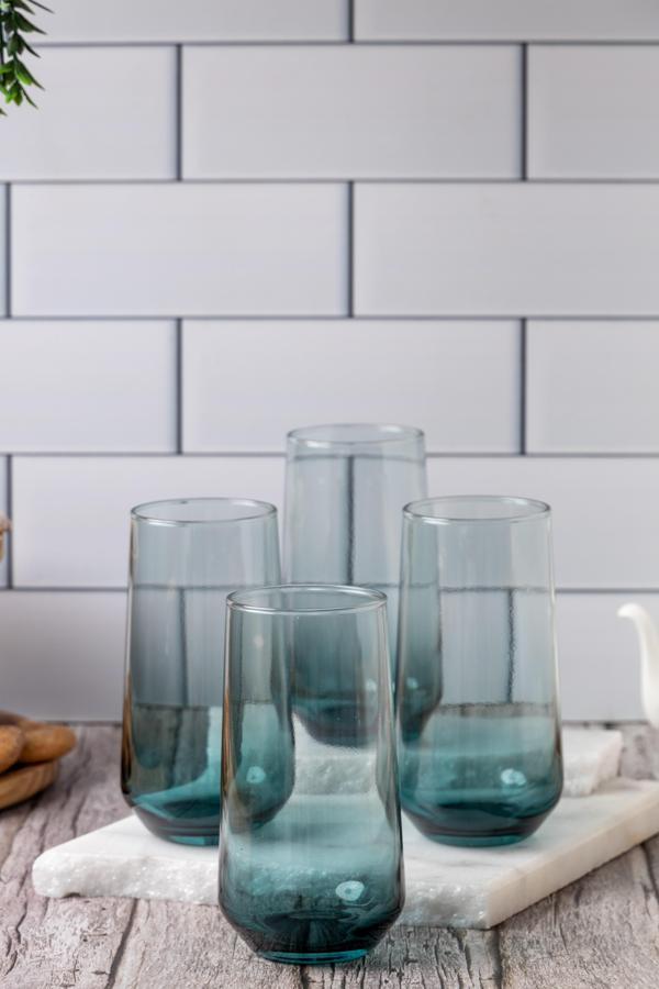 New Iconic 4'lü Meşrubat Bardağı Seti Petrol Yeşili 470 cc - Image 1