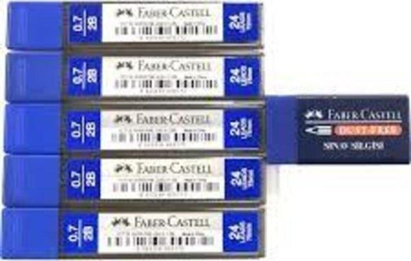 Faber Castell 5 Adet 0.7 Kalem Ucu ve 1 Adet Sınav Silgisi - Image 1