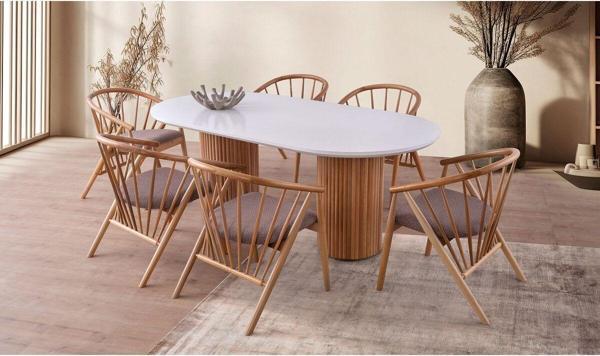 ECE MASA, ELEGANCE SANDALYE, BEYAZ, 200x100 - Image 1