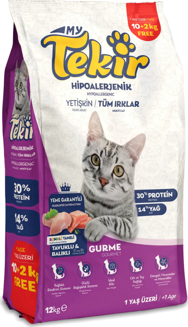 Tekir Gurme Yetişkin Kedi Maması 12 kg - Image 1