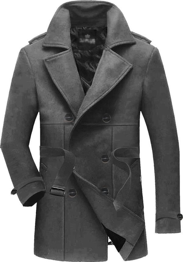 Alaska The Last Frontier Slim Fit Italyan Kesim Ince Kaşe Kaban Trençkot - Image 1