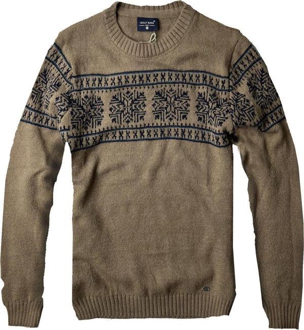 Gulf Bırd Luxry Bisiklet Yaka Yün Erkek Kazak - Image 1
