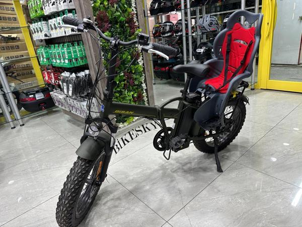 BİKE SKY Unisex Çocuk Gri-Kırmızı Htp Design Italyan Bisiklet Koltuğu Bagaja Montaj - Image 1