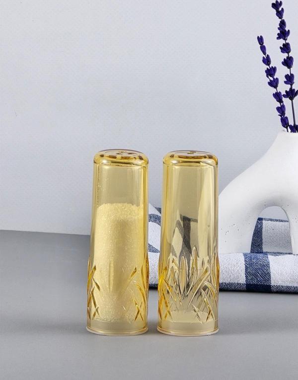 Akrilik Tuzluk Biberlik Seti - 2li Tuzluk Takımı - Düşmeye Dayanıklı - 2x50 ML - Image 1