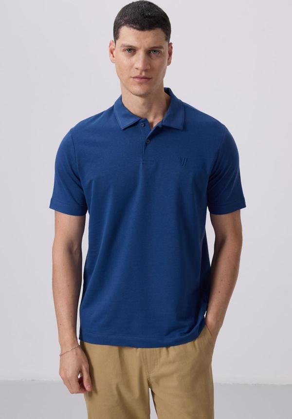 Parlament Basic Göğüs Logolu Standart Kalıp Triko Polo Yaka Erkek T-Shirt - 87768 - Image 1