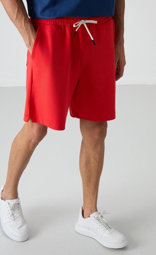 Fiesta Pamuklu Kalın Yumuşak Dokulu Comfort Fit Basic Erkek Şort - 81274 - Image 1