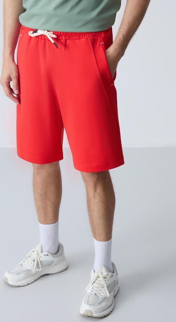 Fiesta Pamuklu Kalın Yumuşak Dokulu Standart  Fit Basic Erkek Şort  - 81278 - Image 1