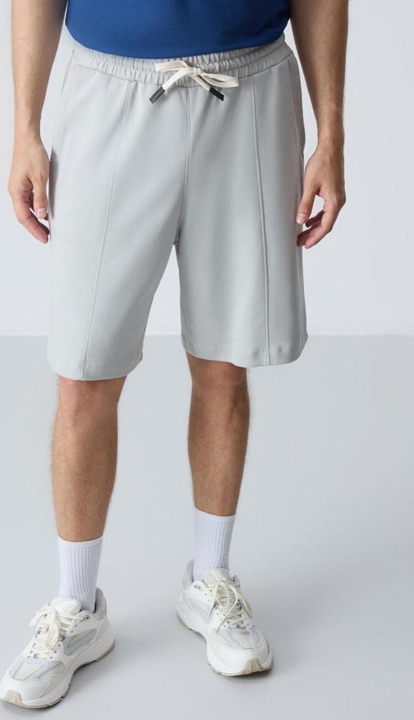 Taş Pamuklu Kalın Yumuşak Dokulu Standart Fit Basic Erkek Şort  - 81277 - Image 1