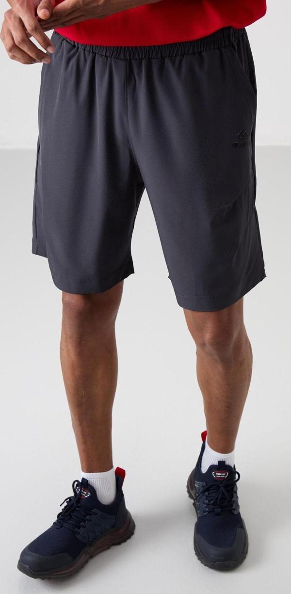 Antrasıt Polyester Kalın Yumuşak Comfort Fit Erkek Şort - 81268 - Image 1