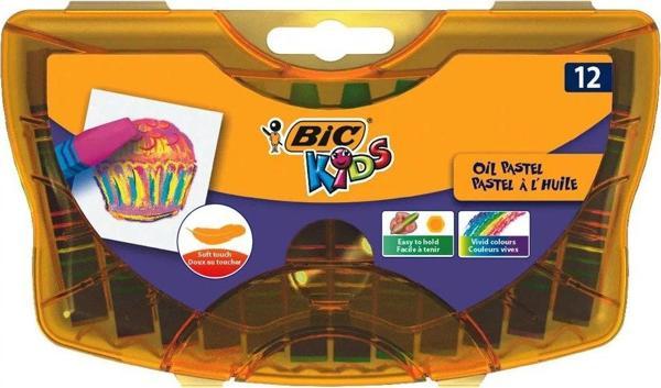 Bic Yağlı Pastel 12'li Sert Plastik Kutu   - Image 1
