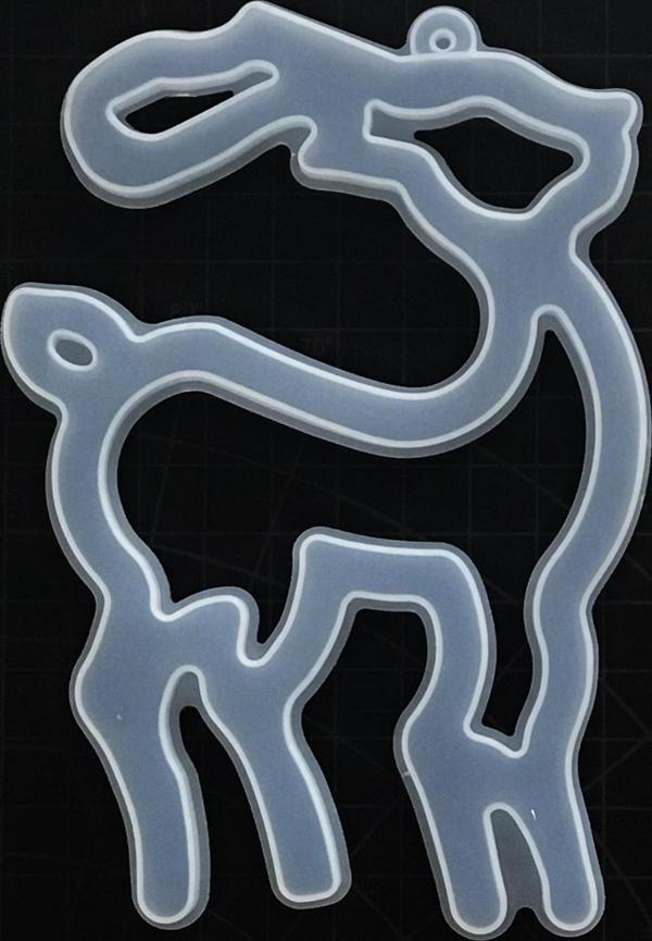 Epoksi Silikon Kalıp 125x175x10mm - Geyik (323) - Image 1