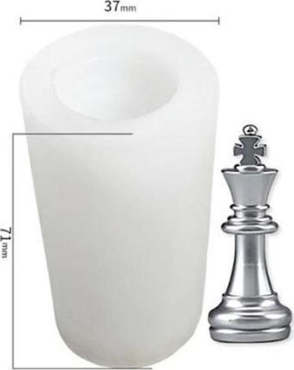 Epoksi Silikon Kalıp Satranç Figürü 37x71mm - Şah (382) - Image 1