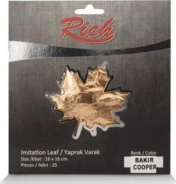Rich Imitasyon Varak Bakır 16x16cm - 25 Yaprak - Image 1