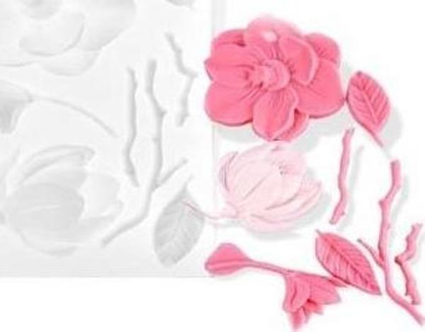 Epoksi Silikon Kalıp - Çiçek ve Yapraklar 12x20cm (293) - Image 1