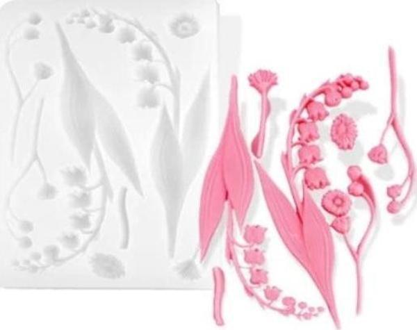 Epoksi Silikon Kalıp - Çiçek ve Yapraklar 12x20cm (295) - Image 1