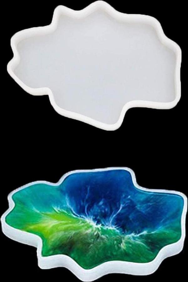 Epoksi Silikon Kalıp - Dalgalı Altlık 10x15cm (62) - Image 1